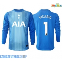 Camisa de time de futebol Tottenham Hotspur Guglielmo Vicario #1 Goleiro Replicas 2º Equipamento 2025-26 Manga Comprida